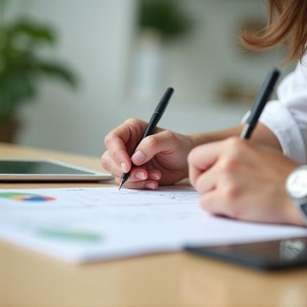 Dietitian analysing food diary with client